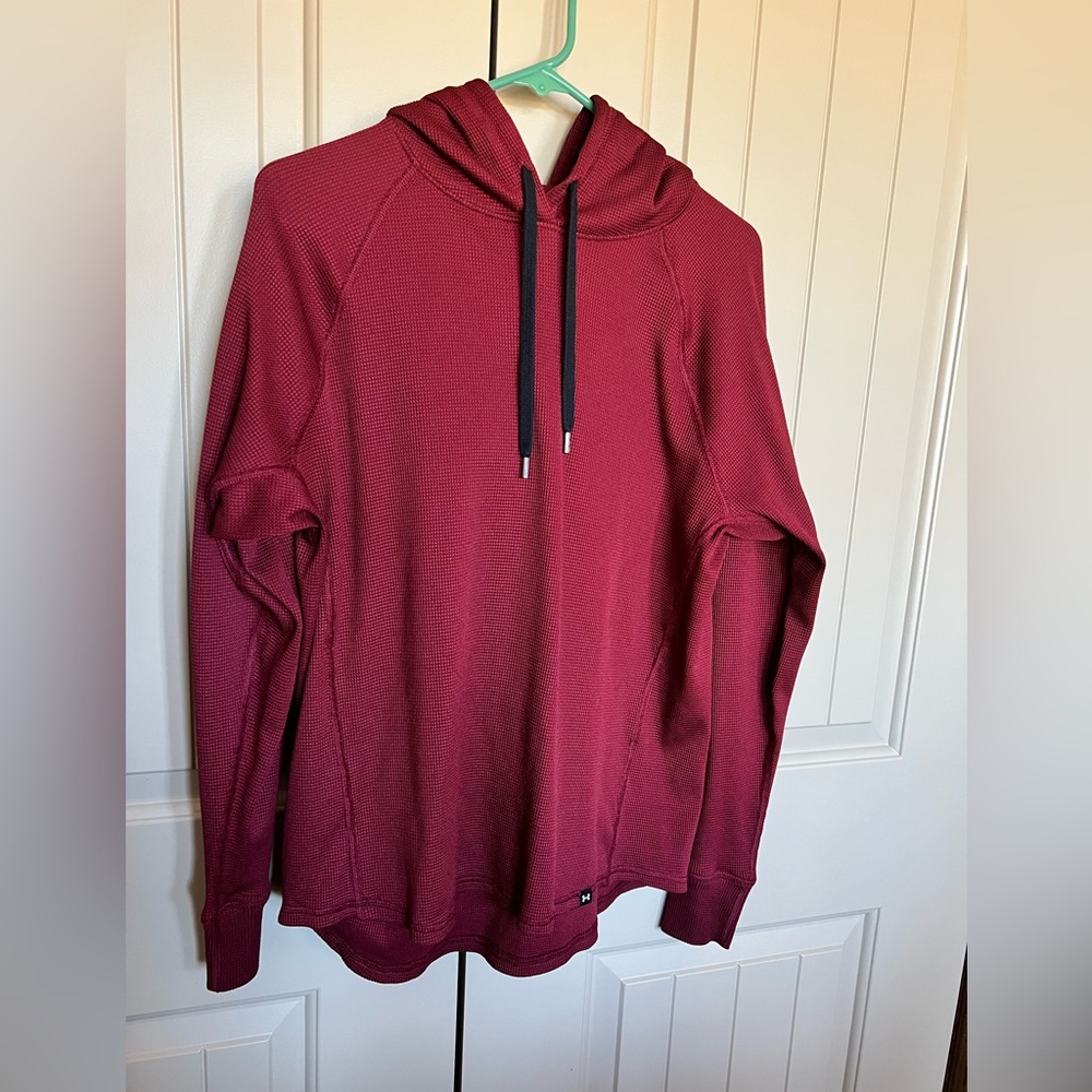 Women’s rust thermal Reebok hoodie. Size L